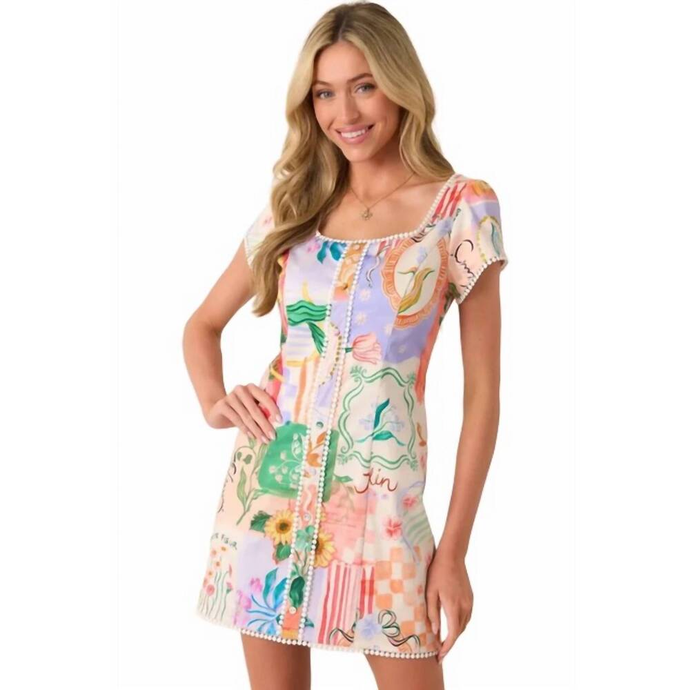 NEW PROSPERINA chandler mini dress in high societea